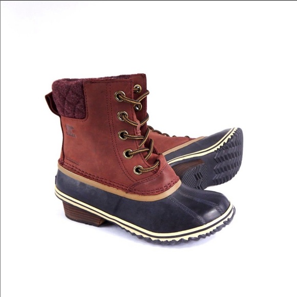 Sorel Shoes - Slimpack II Waterproof Laceup Boots Redwood